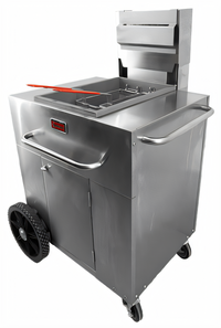Omcan Outdoor Portable Propane Fryer, Single Tank, 35-40 lb Oil Capacity