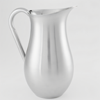 Thumbnail image #1 for American Metalcraft BWP84 84 oz Stainless Steel Long-Neck Bell Pitcher with Ice Guard, Satin Finish, Handle Case of 6
