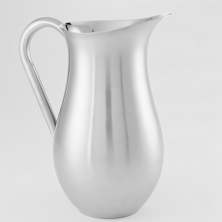 Product image #1 for American Metalcraft 84 oz Satin Finish Stainless Steel Long Neck Bell Pitcher with Ice Guard