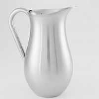American Metalcraft 84 oz Satin Finish Stainless Steel Long Neck Bell Pitcher with Ice Guard
