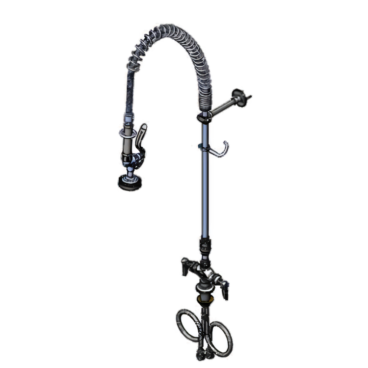 Product image #1 for EasyInstall Spring-Action Single-Hole Deck-Mount Pre-Rinse Unit with Vacuum Breaker and 44-Inch Hose