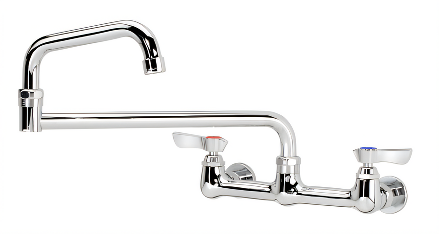 Product image #1 for Krowne Silver Series Splash-Mounted Faucet with 18-Inch Double Joint Spout, 8-Inch Centers