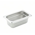 Thumbnail image #1 for Winco SPJH-902 1/9 Size Solid 22-Gauge 18/8 Stainless Steel Anti-Jamming Steam Table Pan, 2-1/2-Inch Deep Case of 72