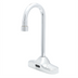 Thumbnail image #1 for ChekPoint Electronic Touchless Deck Mount Faucet with 4-Inch Centers and Rigid Gooseneck Spout