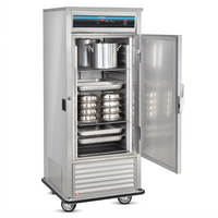 Mobile GN Freezer with Stainless Steel Construction, 1 Solid Door, 3 Adjustable Shelves, and Bottom-Mounted Compressor