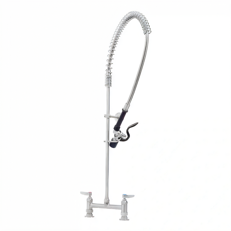 Product image #2 for EverSteel Stainless Steel 8-Inch Centers Deck Mount Pre-Rinse Mixing Faucet Assembly