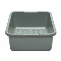 Cambro Cambox 15-3/16 x 20-3/16 x 6-15/16-Inch Light Gray Plastic Bus Box with Handle