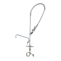 T&S Brass EasyInstall Single-Hole Deck-Mount Pre-Rinse Unit with 12-Inch Swing Nozzle and 1.07 GPM Spray Valve