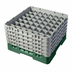 Thumbnail image #2 for Cambro Camrack® Full Size 49-Compartment Glass Rack with 5 Soft Gray Extenders, Sherwood Green