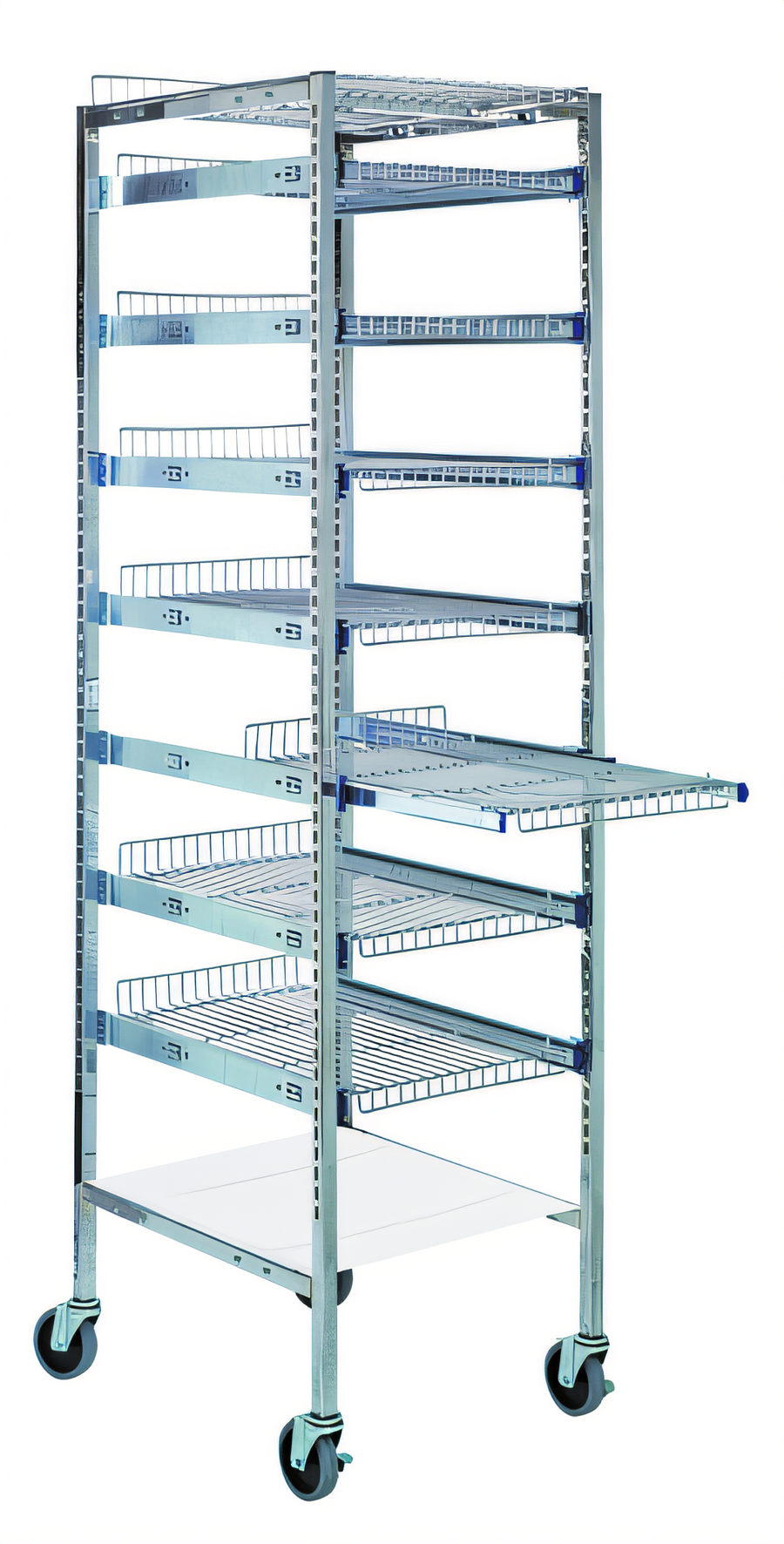 Product image #1 for Quantum Chrome-Plated Partition Store Starter Unit with Wire Shelves, 19-1/2 x 24 x 75 Inches