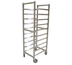 Thumbnail image #1 for Omcan USA Full Size Mobile Stainless Steel End-Load Open-Sided Pan Rack for 18 x 26 Pans, 10 Capacity