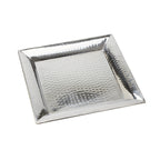 Thumbnail image #1 for American Metalcraft HMSQ14 14-Inch Square Hammered Stainless Steel Serving Tray Case of 6