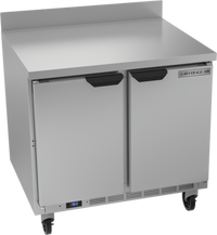 Beverage-Air WTR36AHC 36-Inch Two-Section Worktop Refrigerator with Solid Doors, 8.5 Cu. Ft.