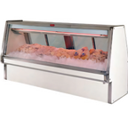 Thumbnail image #1 for Howard-McCray 34E Series R-CFS34E-6-LED Fish/Poultry Refrigerated Display Case, 76.5-Inch, Endless, Remote Refrigeration, Straight Glass, White