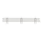 Thumbnail image #1 for Metro Super Erecta L36N-4K4 Shelf Ledge, 36"W x 4"H, Side & Back, Gray Epoxy-Coated