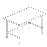 Sapphire Manufacturing 72 Inch x 18 Inch 18 Gauge 400 Series Stainless Steel Work Table with Galvanized Base
