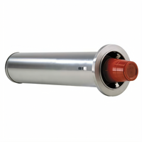 Dispense-Rite Two-Spring Adjustable In-Counter Tubular Cup Dispenser, 22-Inch Stainless Steel