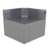 Thumbnail image #1 for Glastender Underbar Inside Rectangle Corner Drainboard, 24 x 24 Inch, Stainless Steel, No Legs