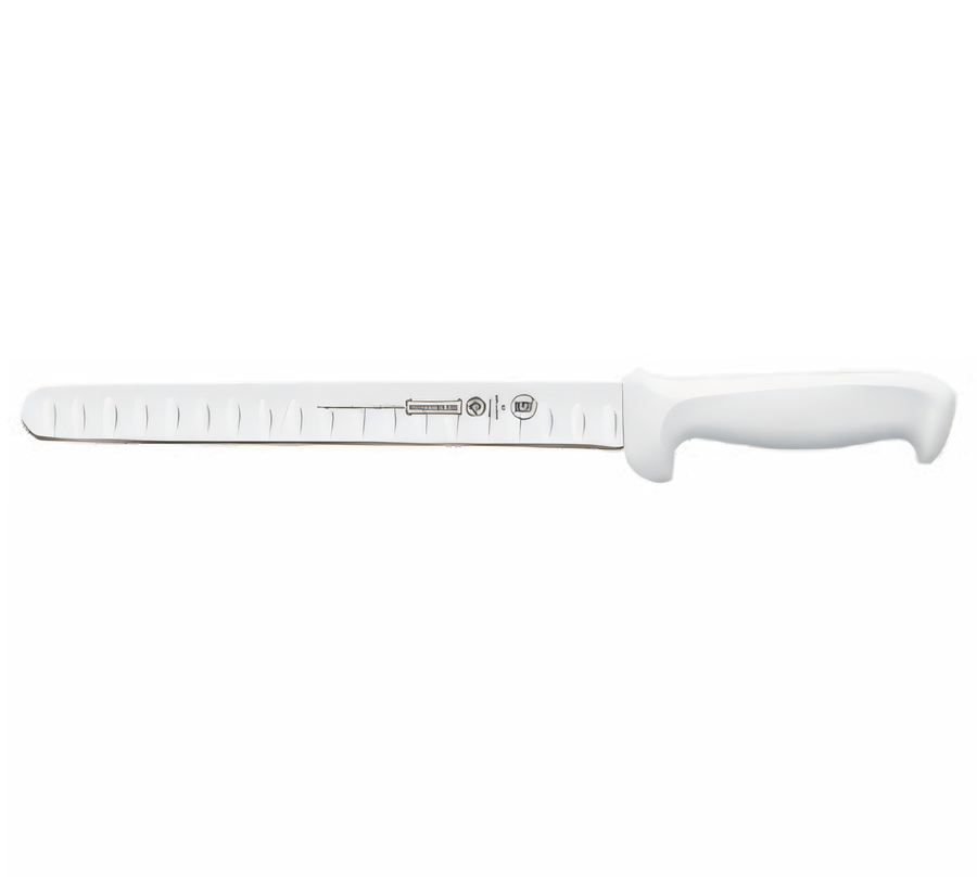 Product image #1 for Mundial Gourmet 10-Inch Granton Edge Slicing Knife with White Polypropylene Handle