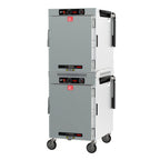Thumbnail image #1 for Metro HotBlox™ HBCW16-ASPS-M 16-Pan Dual-Cavity Pass-Thru Insulated Holding Cabinet, Analog, Solid Doors, Mobile