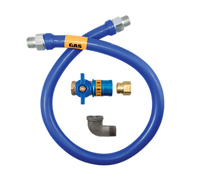 Dormont Blue Hose 1 Inch I.D. x 48 Inch Moveable Gas Connector Hose Assembly with Safety Quik Quick-Disconnect Valve