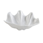 Thumbnail image #1 for Winco PSBW-5W 5-Qt Pearl White ABS Plastic Shell Serving Bowl Case of 12