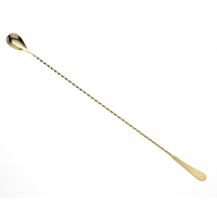Barfly Japanese Style Gold-Plated Bar Spoon, 17-1/8 Inch