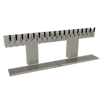 Glastender BRT-18-MFR 18-Faucet Countertop Bridge Draft Dispensing Tower, Glycol-Cooled, Mirror Finish