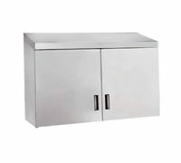 Advance Tabco Wall-Mounted Stainless Steel Enclosed Cabinet with 4 Hinged Doors, 96 x 15 Inches