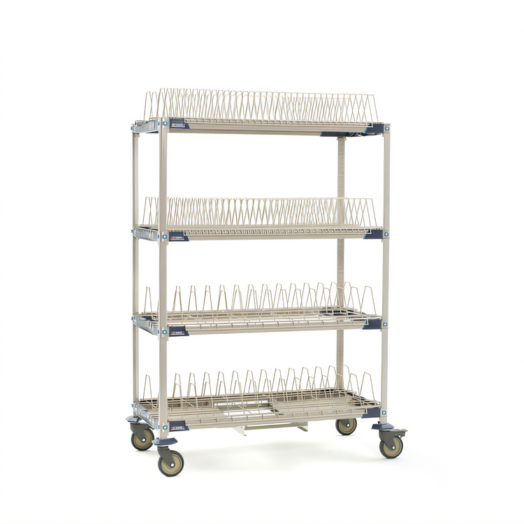 Product image #1 for MetroMax i 48-Inch x 24-Inch Mobile 4-Tier Tray and Pan Drying Rack with Drip Tray