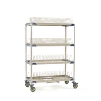 MetroMax i 48-Inch x 24-Inch Mobile 4-Tier Tray and Pan Drying Rack with Drip Tray