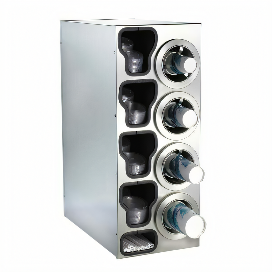 Product image #1 for Adjustable Stainless Steel Cup Dispensing Cabinet for 8 oz. to 44 oz. Cups