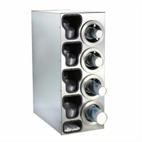Adjustable Stainless Steel Cup Dispensing Cabinet for 8 oz. to 44 oz. Cups