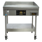 Thumbnail image #1 for AccuTemp AccuSteam Griddle EGF2403B3650-S2 Electric Steam Griddle, Floor Model with Stand and Casters, 36 x 24 Inch Stainless Steel Surface