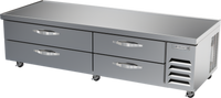 Beverage-Air Four-Drawer Chef Base Freezer, 84-Inch Wide, Self-Contained