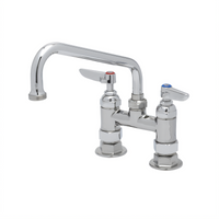 T&S Brass Deck Mount Mixing Faucet with 8-Inch Swing Nozzle, 4-Inch Centers