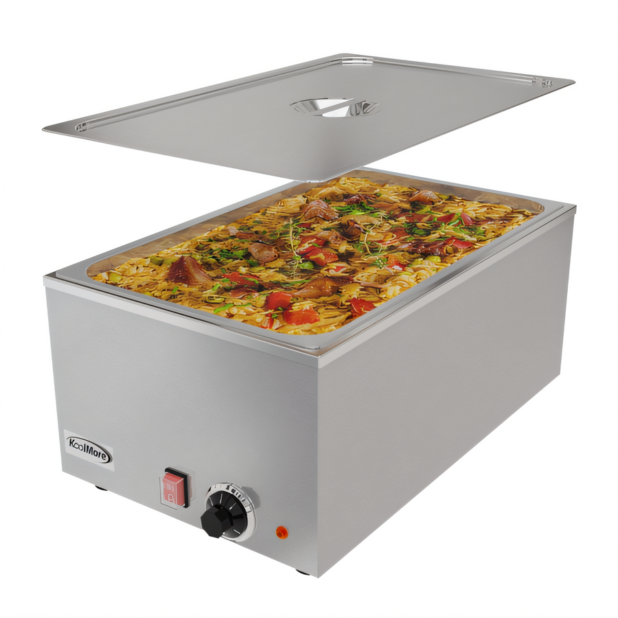 Product image #1 for KoolMore 21-Quart Countertop Electric Food Warmer, Wet/Dry, 1-Section, Stainless Steel