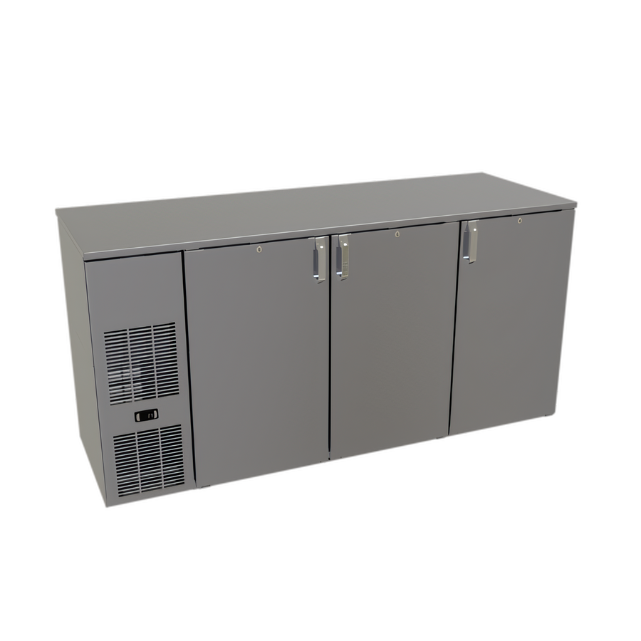 Product image #1 for Glastender CP1FB72 72-Inch Three-Section Pass-Thru Front-Serviced Back Bar Cooler