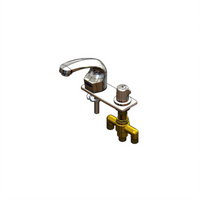 ChekPoint Touchless Electronic Single-Hole Deck-Mount Faucet with Thermostatic Mixing Valve, 4-Inch Centers Deck Plate, Chrome-Plated Brass, 0.5 GPM