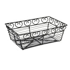 Thumbnail image #1 for Winco WBKG-9 Rectangular Black Wire Bread/Fruit Serving Basket, 9 x 5-7/8 x 3 Inches Case of 24