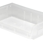 Thumbnail image #1 for Quantum QUS236CL Clear Polypropylene Stackable/Hanging Bin, 11"W x 7-3/8"L x 3"H, with Rear Hanger and Label Holder Case of 8