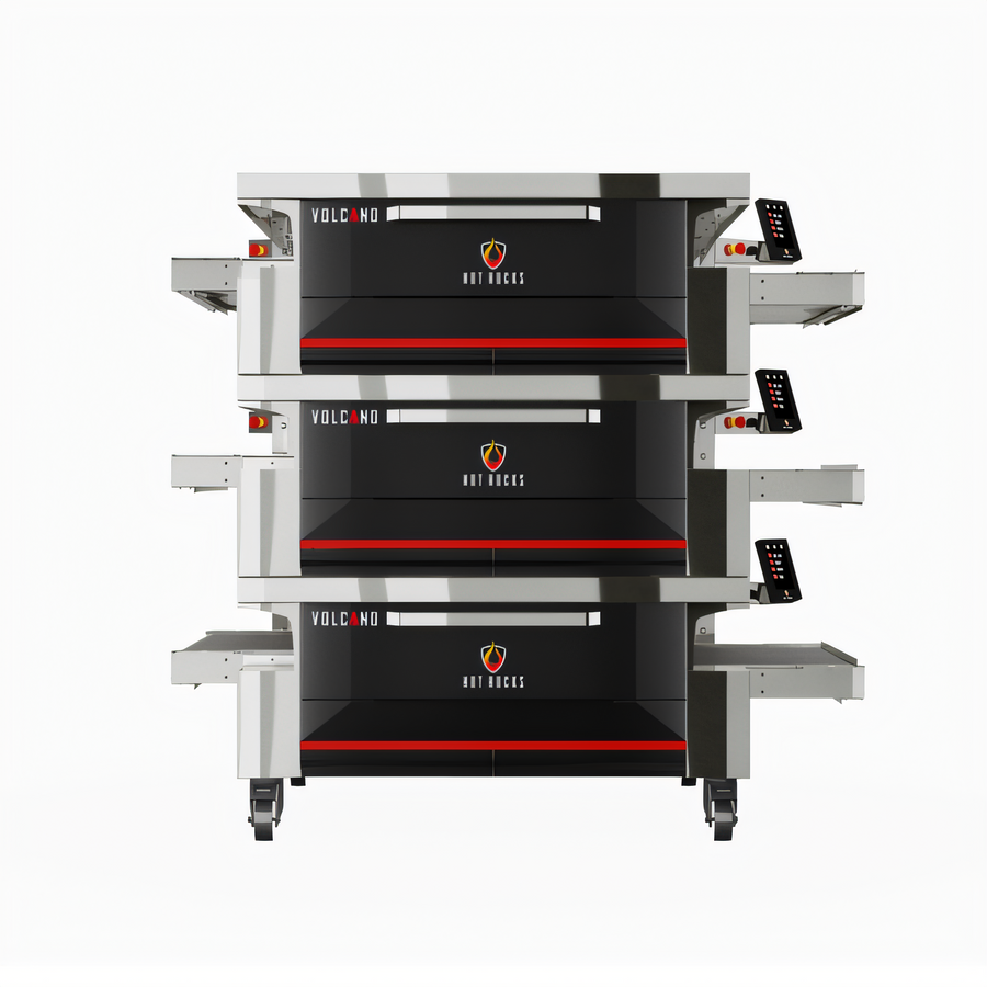 Product image #1 for Hot Rocks Volcano 40-33 Triple Stack Stone Conveyor Pizza Oven