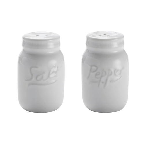 Product image #1 for American Metalcraft Mason Jar Ceramic Salt and Pepper Shaker Set, 2 oz.
