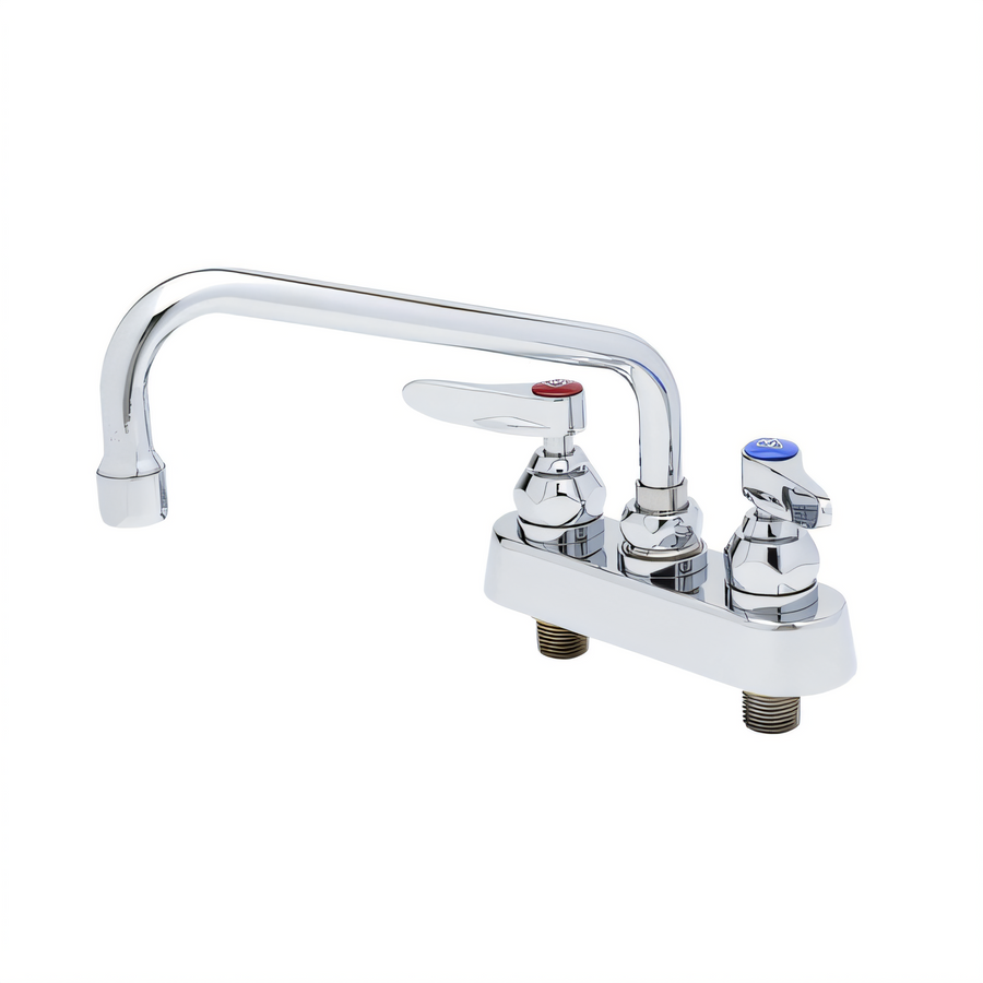 Product image #1 for T&S Brass B-1111 4-Inch Centers Deck-Mount Workboard Faucet with 8-Inch Swing Nozzle, Low-Lead, ADA-Compliant
