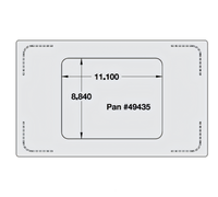 Miramar Single Size Stainless Steel Adapter Plate for Miramar Small Food Pans