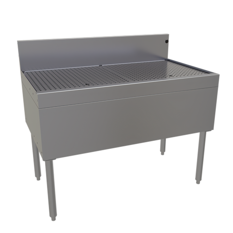 Product image #1 for Stainless Steel Free Standing Underbar Drainboard with Removable Perforated Insert, 42"W x 24"D
