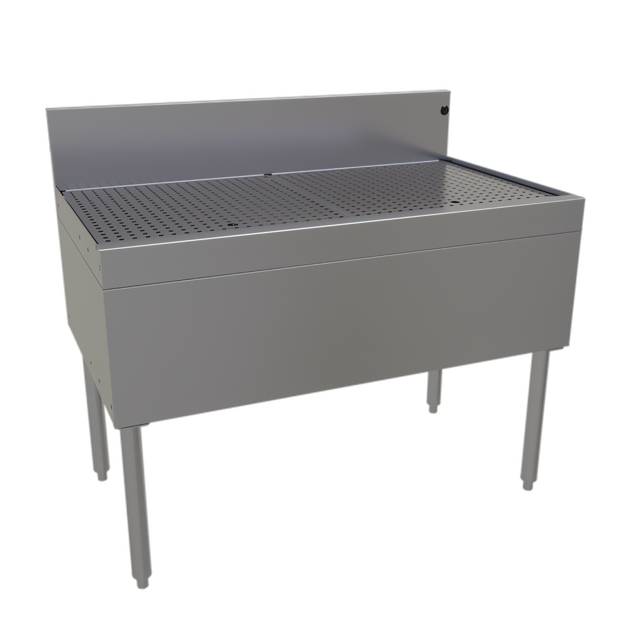 Product image #1 for Stainless Steel Free Standing Underbar Drainboard with Removable Perforated Insert, 42"W x 24"D
