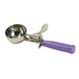 Thumbnail image #1 for Winco #10 Purple Thumb Press Ice Cream Disher, 3-3/4 oz, Stainless Steel