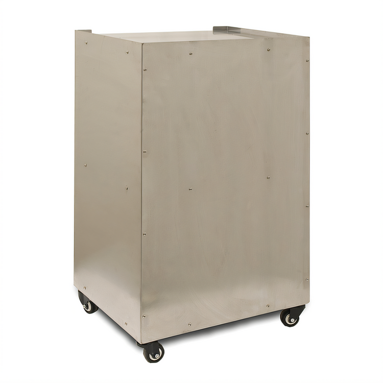 Product image #1 for Benchmark Stainless Steel Pedestal Base with Shelf and Casters for Silver Screen 14 oz Popcorn Machines