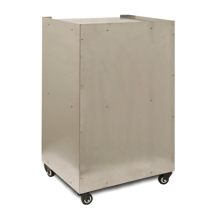 Product image #1 for Benchmark Stainless Steel Pedestal Base with Shelf and Casters for Silver Screen 14 oz Popcorn Machines